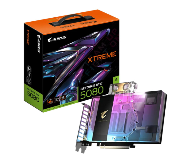 Gigabyte GeForce RTX 5080 AORUS Xtreme Waterforce WB 16GB GDDR7 DLSS4 - 1309807 - zdjęcie